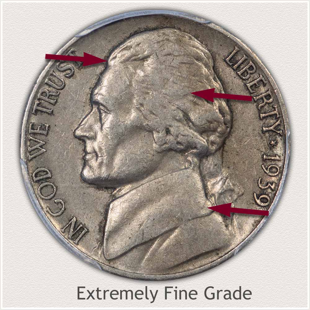 Jefferson Nickel Extremely Fine Grade