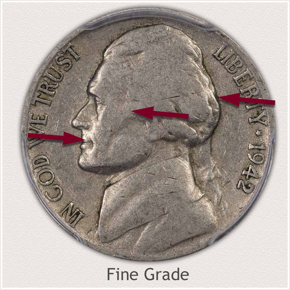 1940 Jefferson Nickel Fine Grade