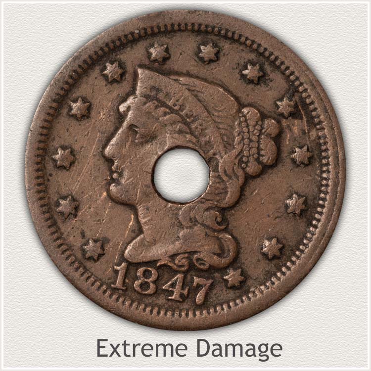 Hole in Large Cent