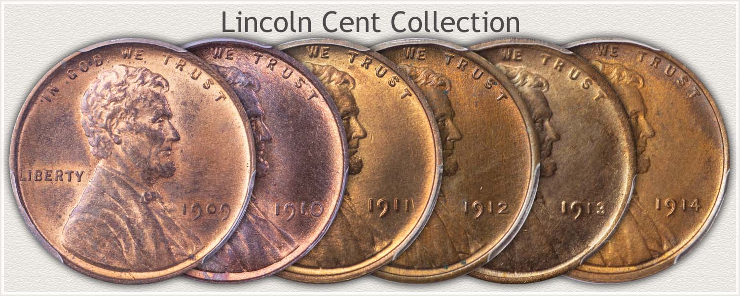 Lincoln Cent Collection of Different Dates