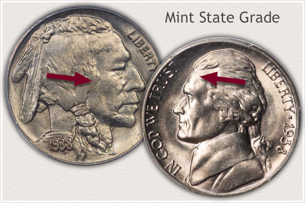Mint State Grade Buffalo and Jefferson Nickels