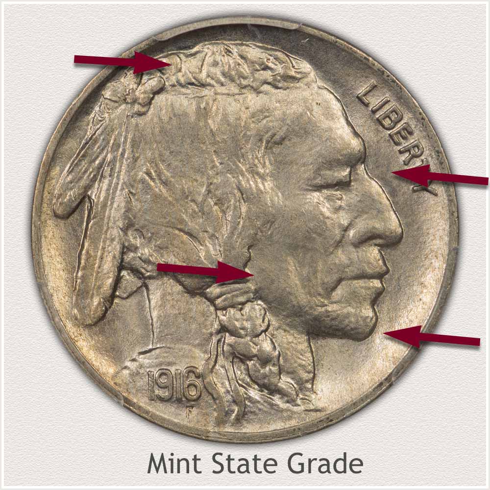 Grading Example of a Mint State Buffalo Nickel