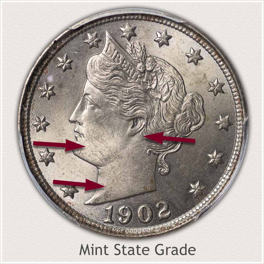 Grading Image Mint State Liberty Nickel