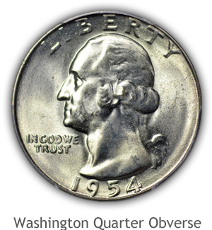 Mint State Washington Quarter Obverse