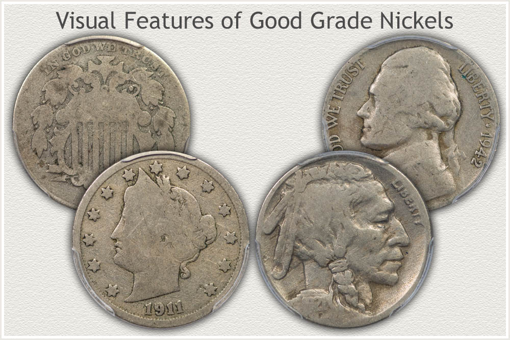 Good Grade Examples of the Four Nickel Series