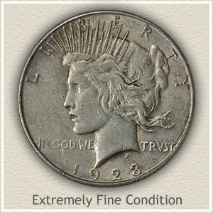 Peace Silver Dollar Extremely Fine Condition