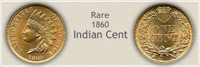 Rare 1860 Indian Penny