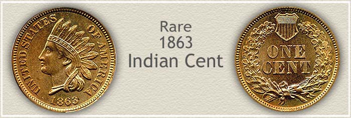 Rare 1863 Indian Penny