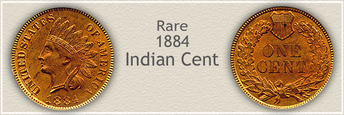 Rare 1884 Indian Penny