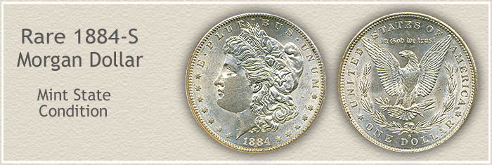 Rare 1884-S Morgan Silver Dollar