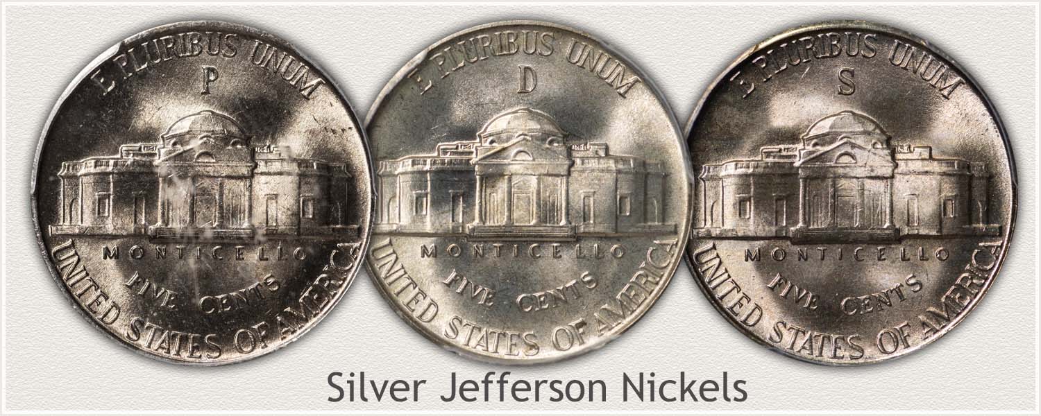 Silver Nickel Mintmarks on Reverse
