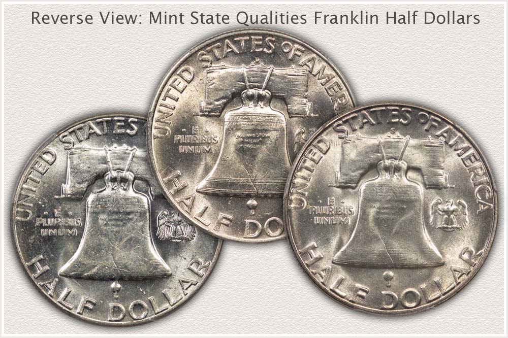 Quality Levels Reverse Mint State Franklin Half Dollars