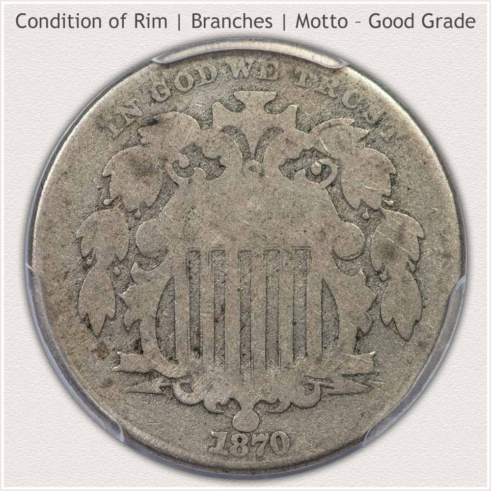 Highlighted on a Good Grade Shield - Rim - Branches - Motto