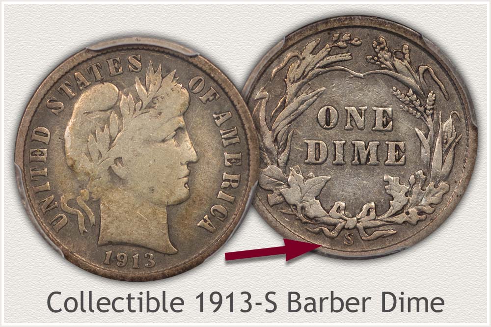 1913-S Barber Dime