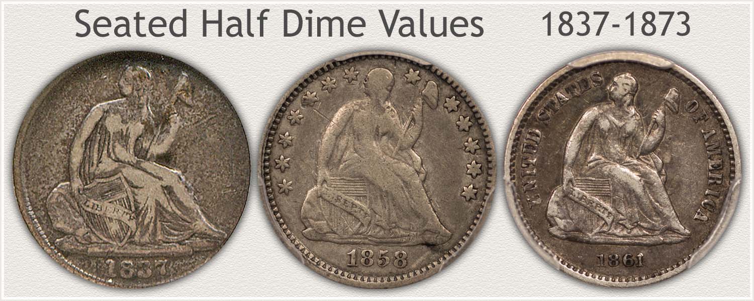 No Starts Obverse, Stars Obverse and Legend Obverse Seated Dimes