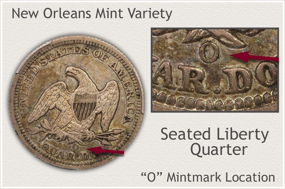 New Orleans Mint Seated Liberty Quarter