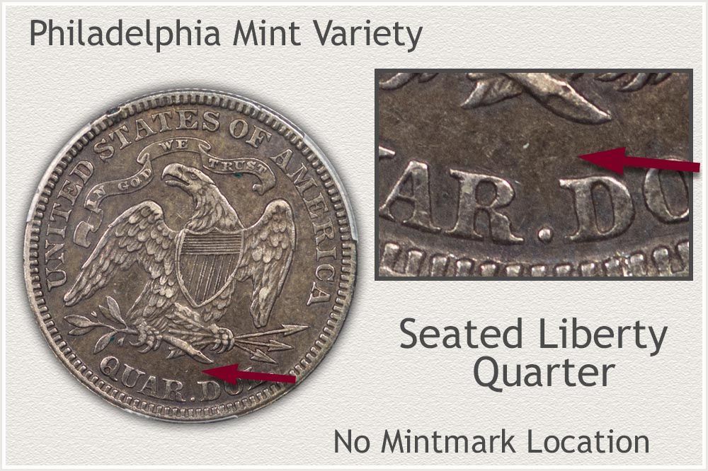 Philadelphia Mint Seated Liberty Quarter