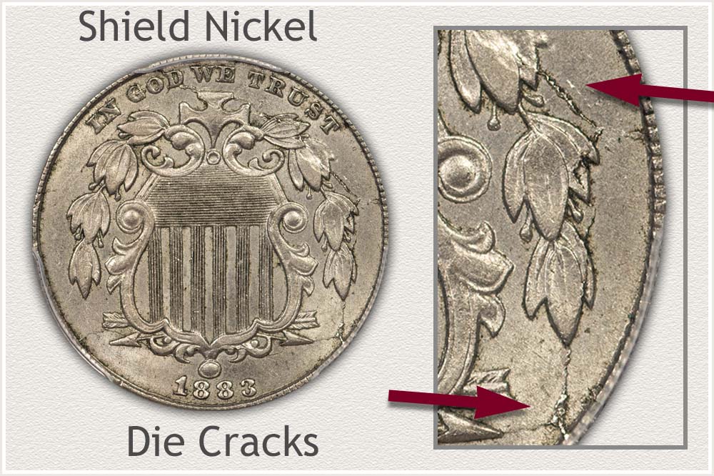 Die Cracks on Shield Nickel