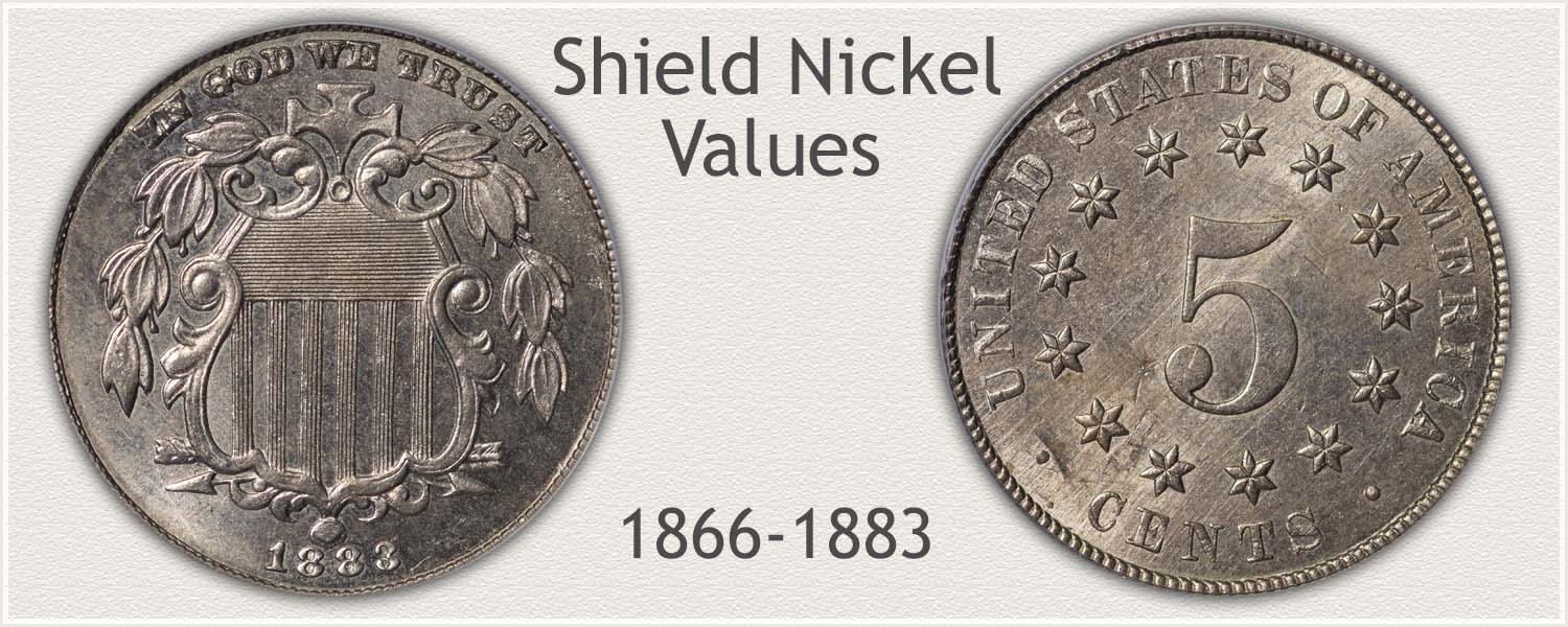 Obverse and Reverse of a Shield Nickel