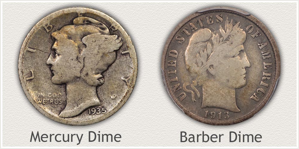 Mercury and Barber Dimes