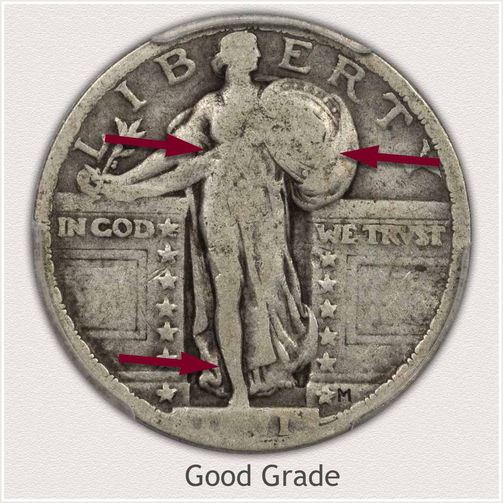 Standing Liberty Quarter in Good Grade