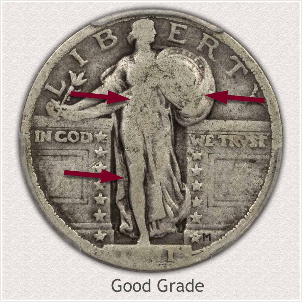 Standing Liberty Quarter in Good Grade