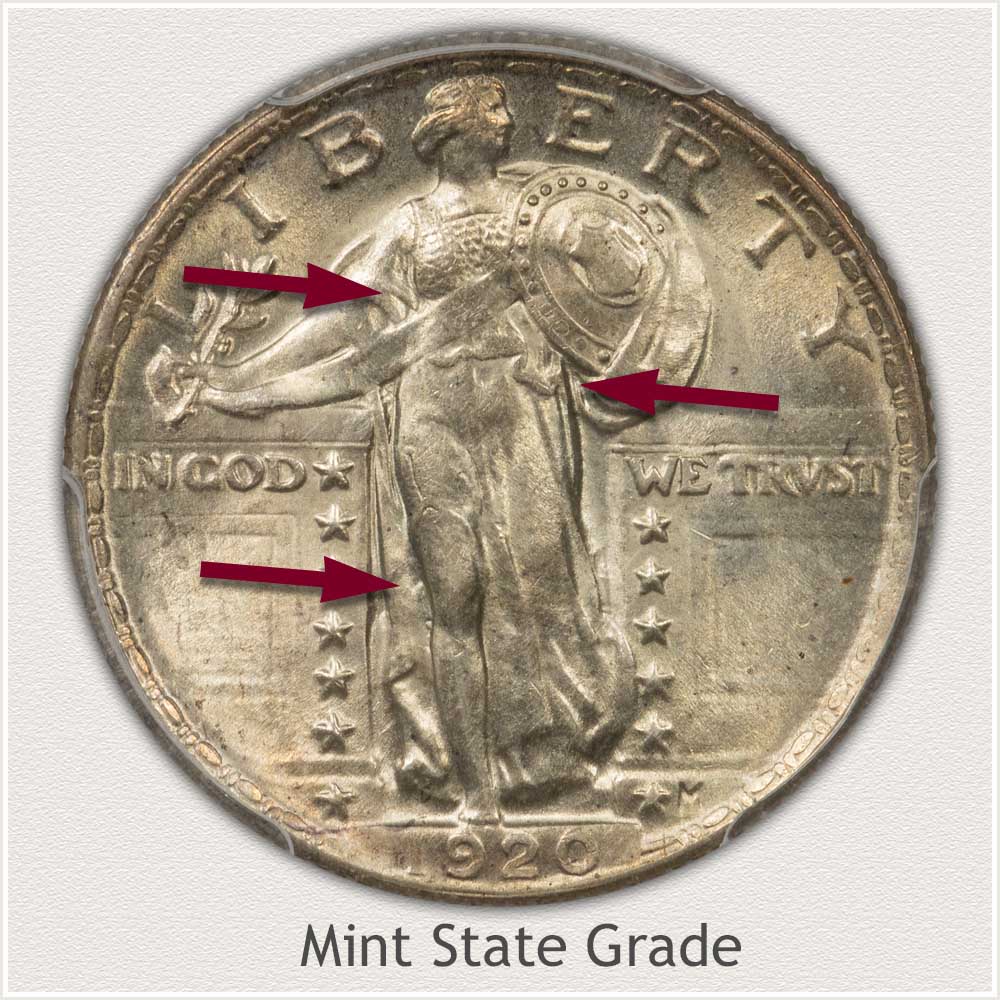 Standing Liberty Quarter Mint State Grade