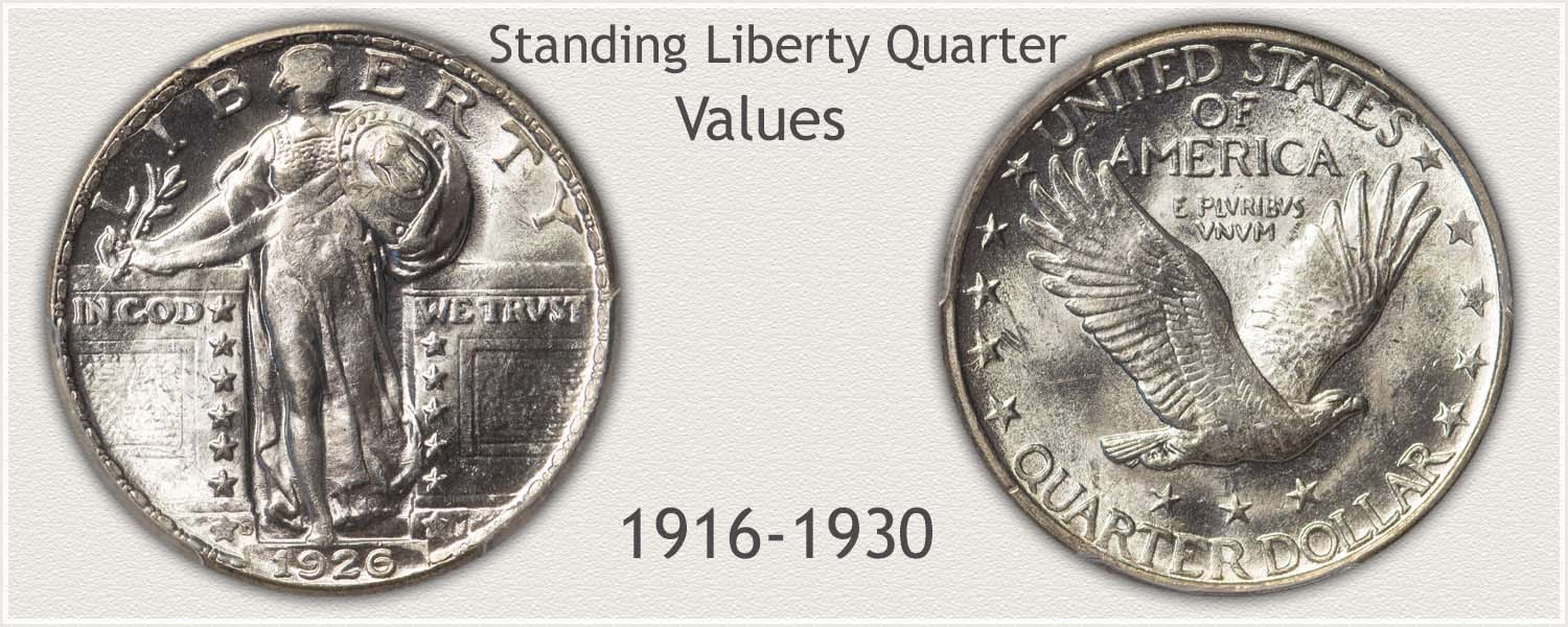 90% SILVER Standing Liberty Quarter CULL Coin Old US Coins 1916-1930 1 