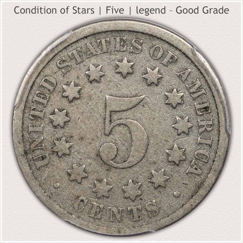 Highlighted are the Stars - Numeral Five and Legend for Comparison