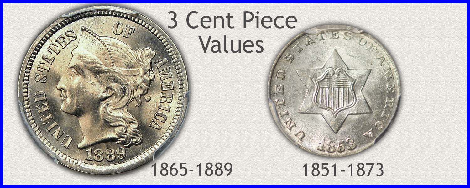 THREE 3 CENT SILVER COIN Details about   NO DATE TYPE 2 