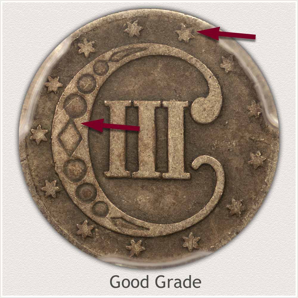 Reverse View: Good Grade Three Cent Silver