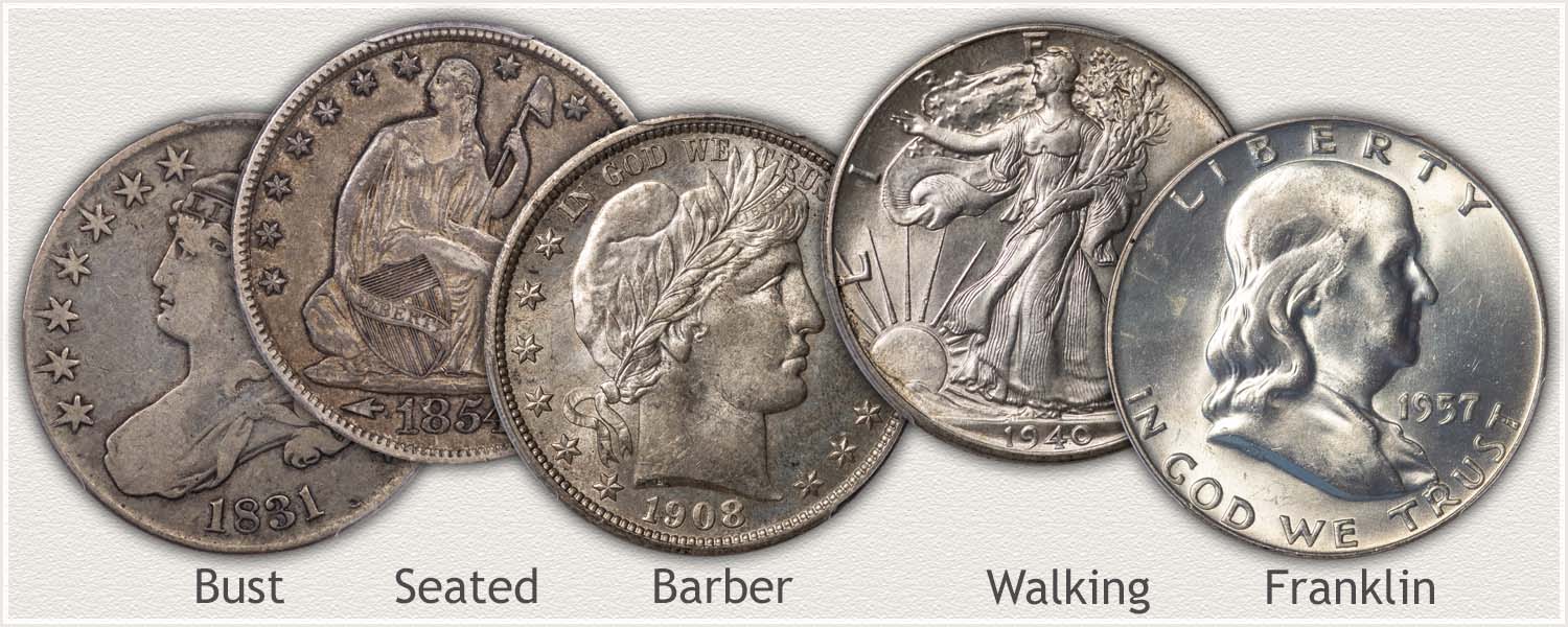 Examples of US Half Dollars