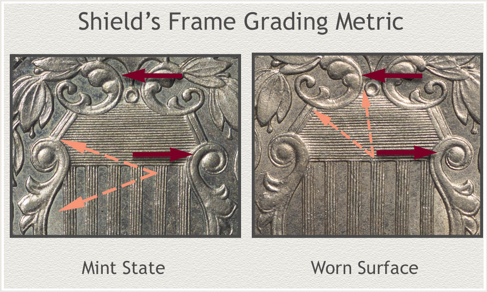 Close Up View the Frame of the Shield Inspected for Signs of Wear
