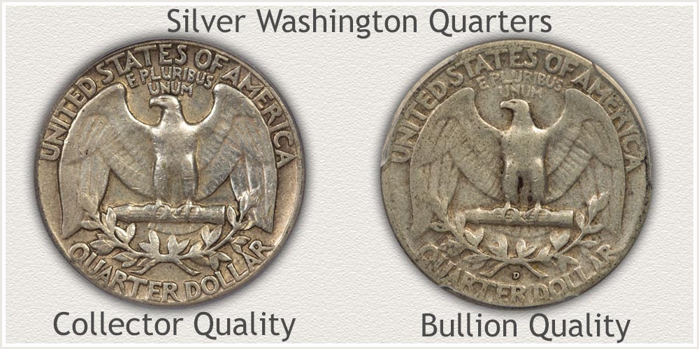 Washington Quarters Extremely Fine and Fine Grade