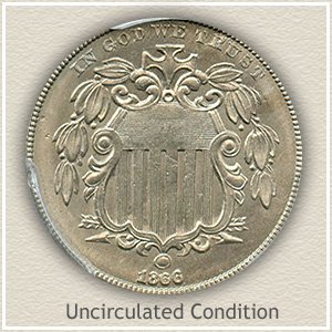 1866 Nickel Uncirculated Condition