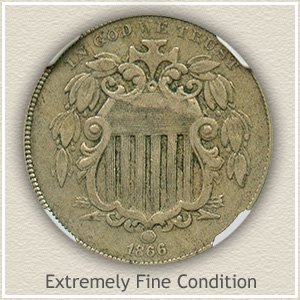1866 Nickel Extremely Fine Condition