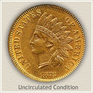 1873 Indian Head Penny Uncirculated Condition