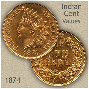 Uncirculated 1874 Indian Head Penny