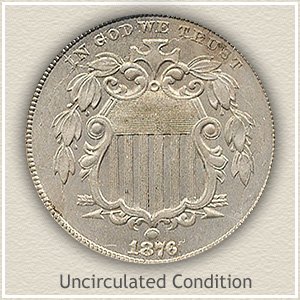 1876 Nickel Uncirculated Condition