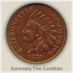 1879 Indian Head Penny Extremely Fine Condition