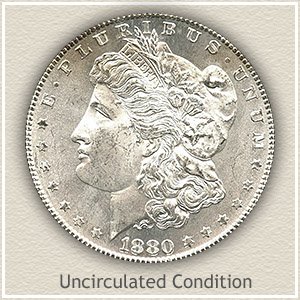 1880 Morgan Silver Dollar Uncirculated Condition