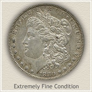 1880 Morgan Silver Dollar Extremely Fine Condition