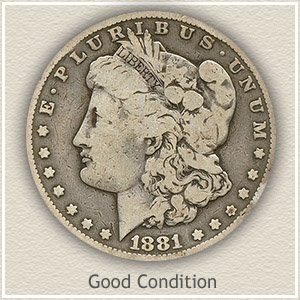 1881 Morgan Silver Dollar Good Condition