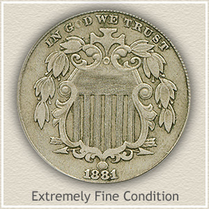 1881 Shield Nickel | Extremely Fine Condition