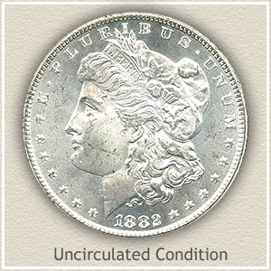 1882 Morgan Silver Dollar Uncirculated Condition