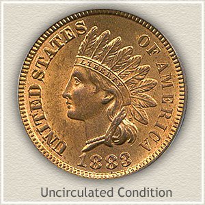 1883 Indian Head Penny Uncirculated Condition