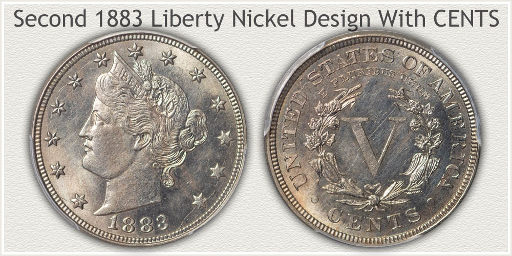 1883 Liberty Nickel With Cents Design Variety