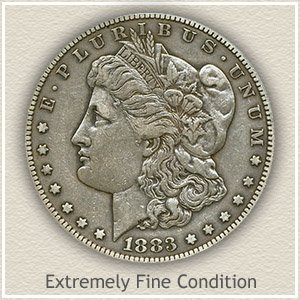 1883 Morgan Silver Dollar Extremely Fine Condition