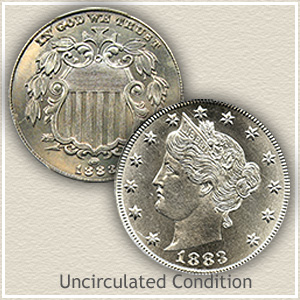 1883 Nickel Uncirculated Condition