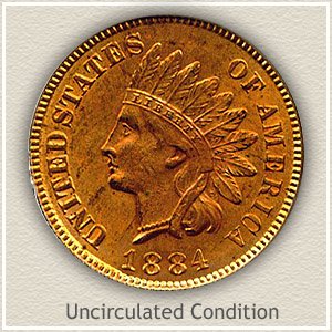 1884 Indian Head Penny Uncirculated Condition